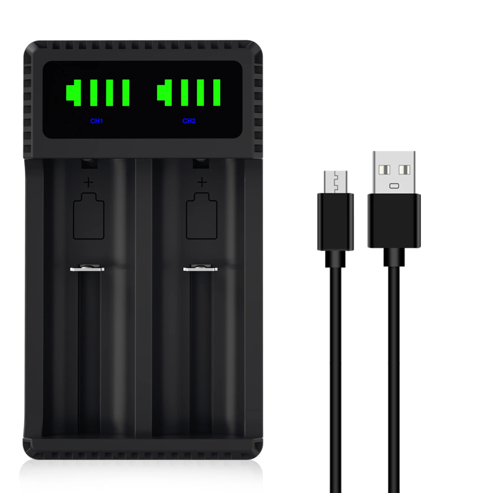 

18650 Battery Charger,Universal 21700 Battery Charger, Smart LED USB Dual Battery Charger for 14500 16340 18350 18650 18490