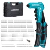 Libraton Rivet Gun Kit for Metalworking, One-Handed Professional Hand Riveter, Manual Riveting Tool with 200 Rivets for Metal 1