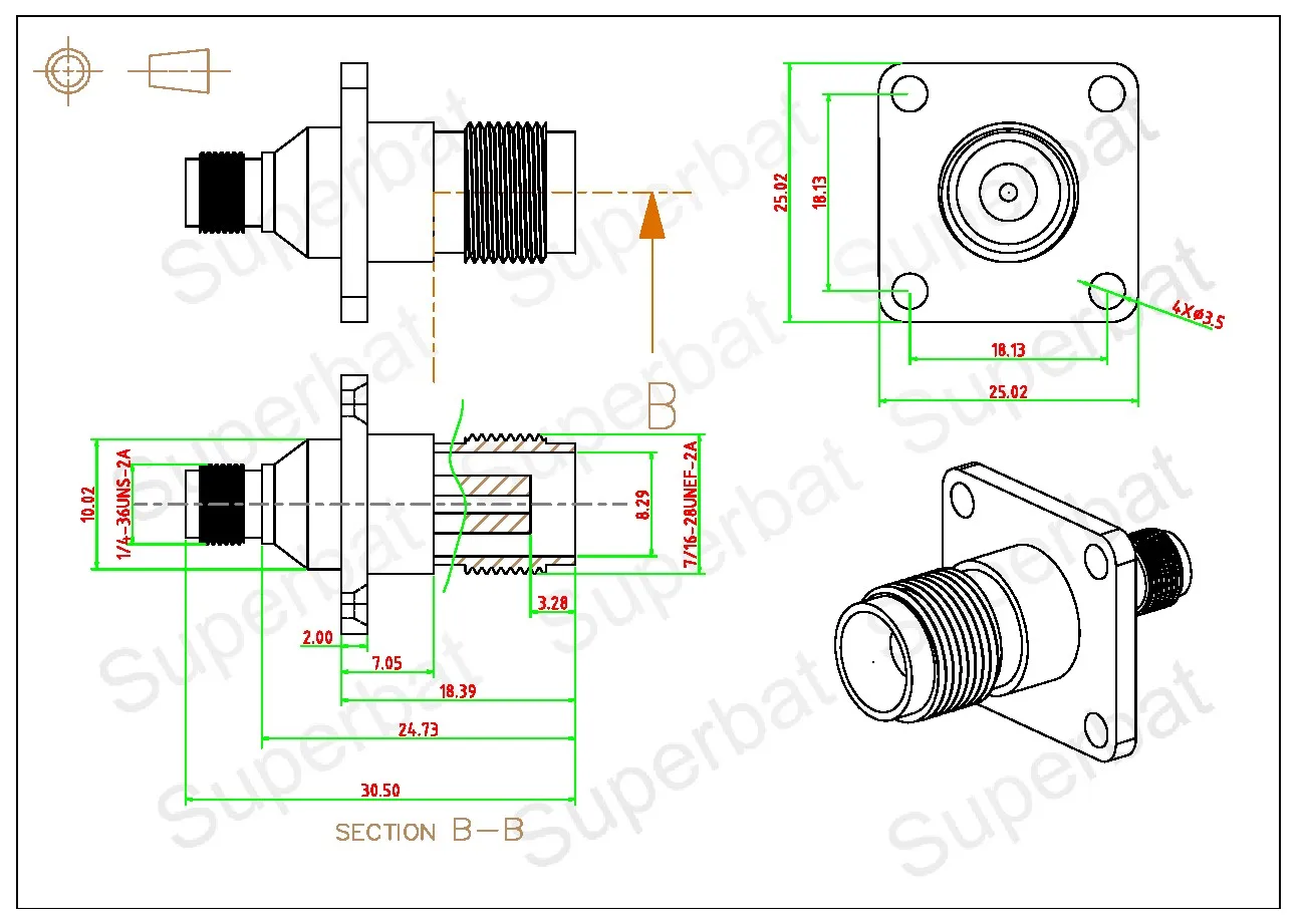SMA Female to TNC Jack RF Coaxial Connector WiFi Adapter