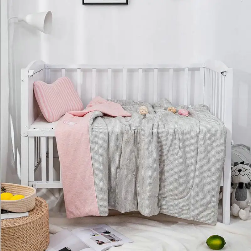 Children Summer Quilt Summer Cool Comforter Swaddling Cotton Crib Kindergarten Cartoon Air Conditioner Quilt Toddler Nap Blanket