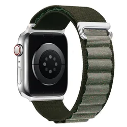 Alpine Loop Bracelet for Apple Watch - Premium Strap Collection (Olive shiny)
