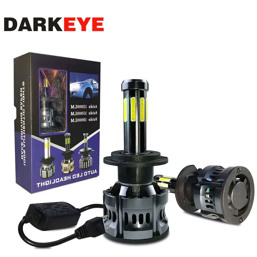 

1 шт., автомобисветильник Светодиодные лампы 6500K 120W H8 H3 H7 H9 96000LM 9006/HB4 9005/HB3 H4 H11 h1 6/Six 8, 12 В