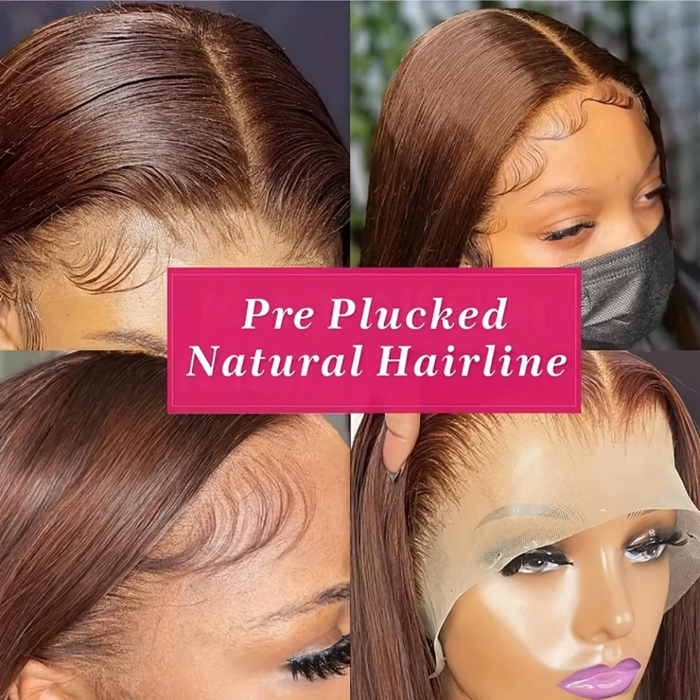 Chocolate Brown Lace Front Wig Human Hair 13x6 Hd Lace Frontal Wig 13x4 Straight Human Hair Wigs Brazilian Hair For Women 4