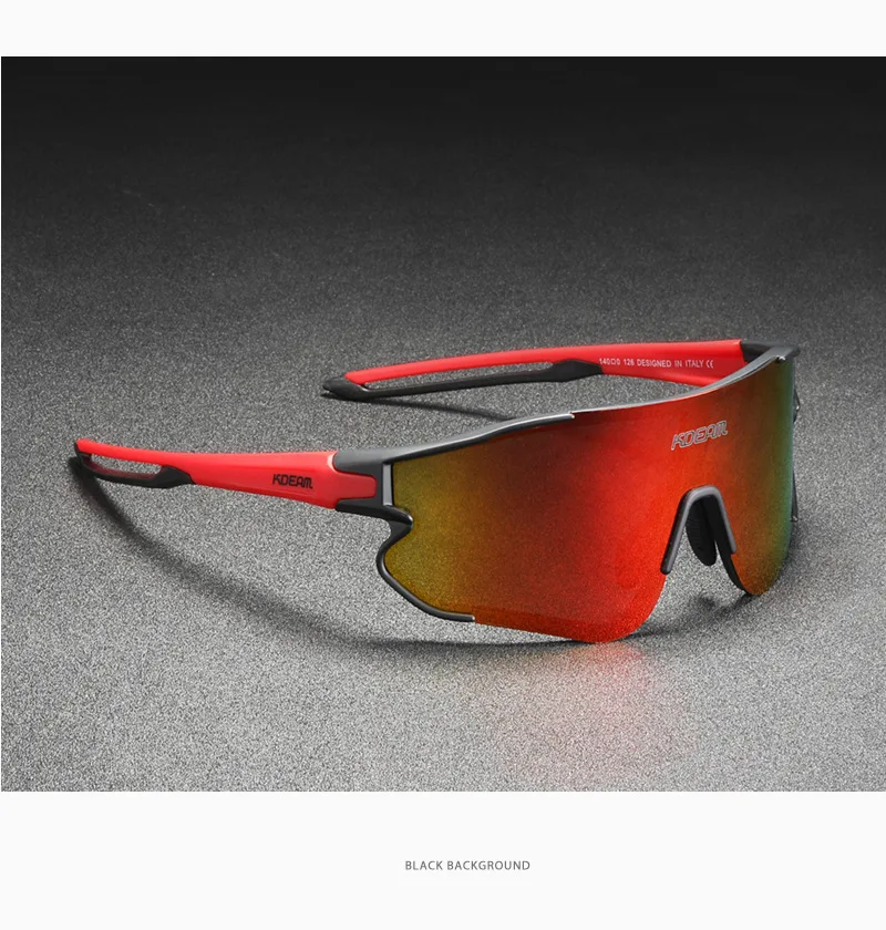 Kdeam neue bunte polarisierte Sonnenbrille Outdoor Radfahren Reit brille tr90 integrierte wind dichte Sport Unisex Sonnenbrille kd0801 – Detail 15