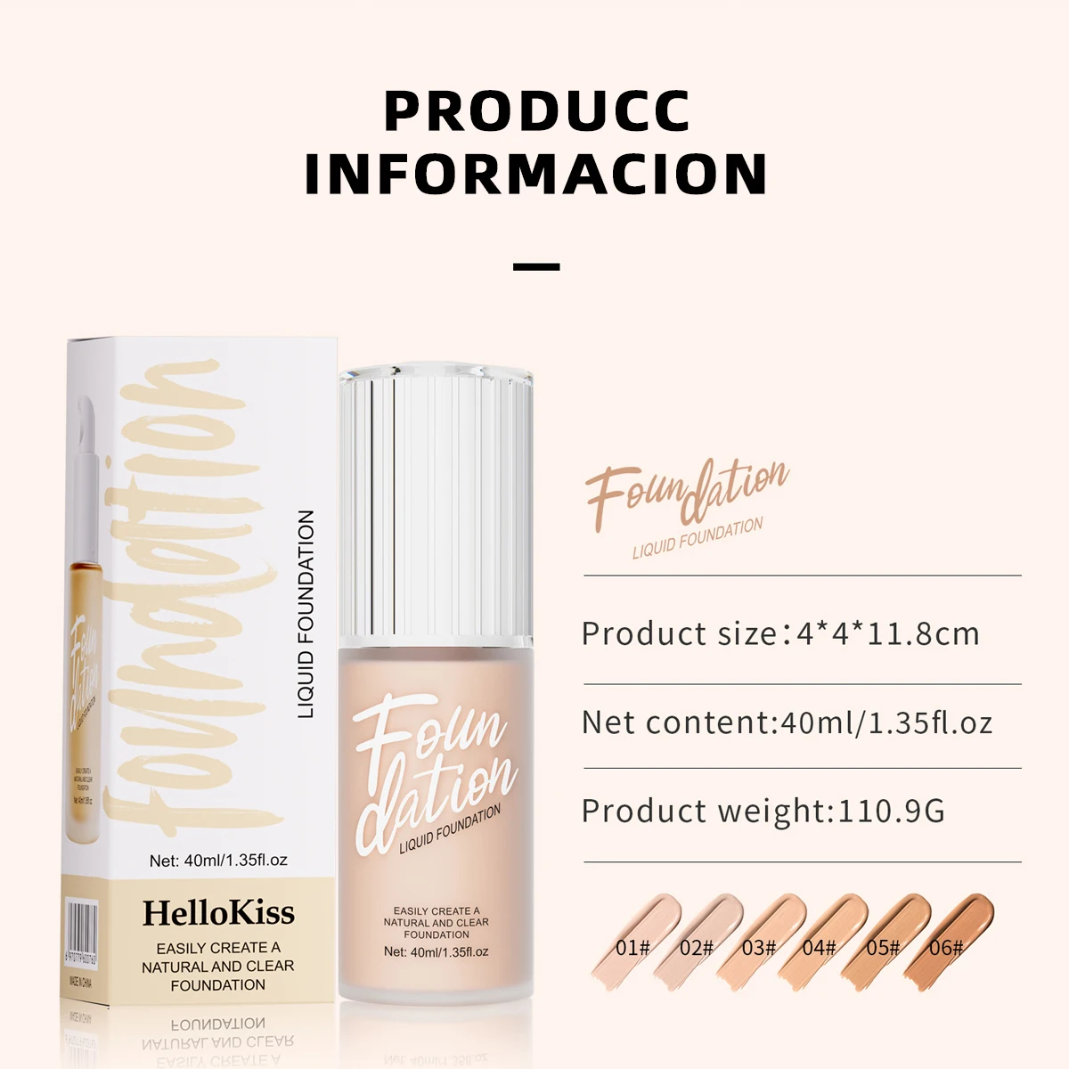 Waterproof Matte Liquid Foundation Provides Strong Coverage for Dark Circles Brightens and Evens Skin Tone and Doesn T Cake