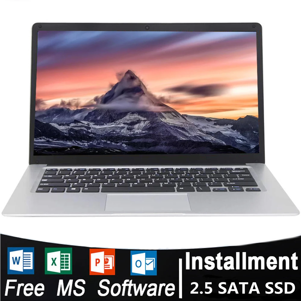 Ноутбук 14 дюймов J3455 5G Wi-Fi компьютер 6 ГБ DDR3 128G 256 512G ТБ Intel Celeron Notebook 1920x1080 Windows 10