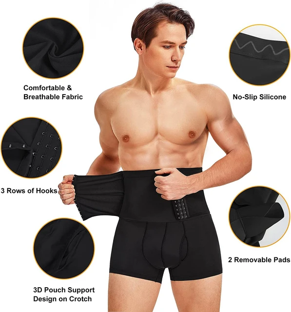 Men's Fitness Tummy Control Shorts High Waist Slimming Compression Underwear  Body Shaper Seamless Belly Girdle Boxer Briefs Gym - AliExpress