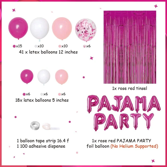 Pajama Party Decorations For Girls Women, Pajama Overnight Party Supplies -  Balloon Garland Kit For Ladies Night - Ballons & Accessories - AliExpress
