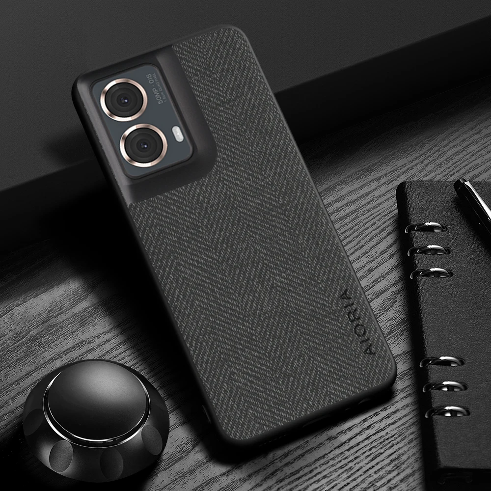 Sleek and Durable Leather Wood Grain Phone Case