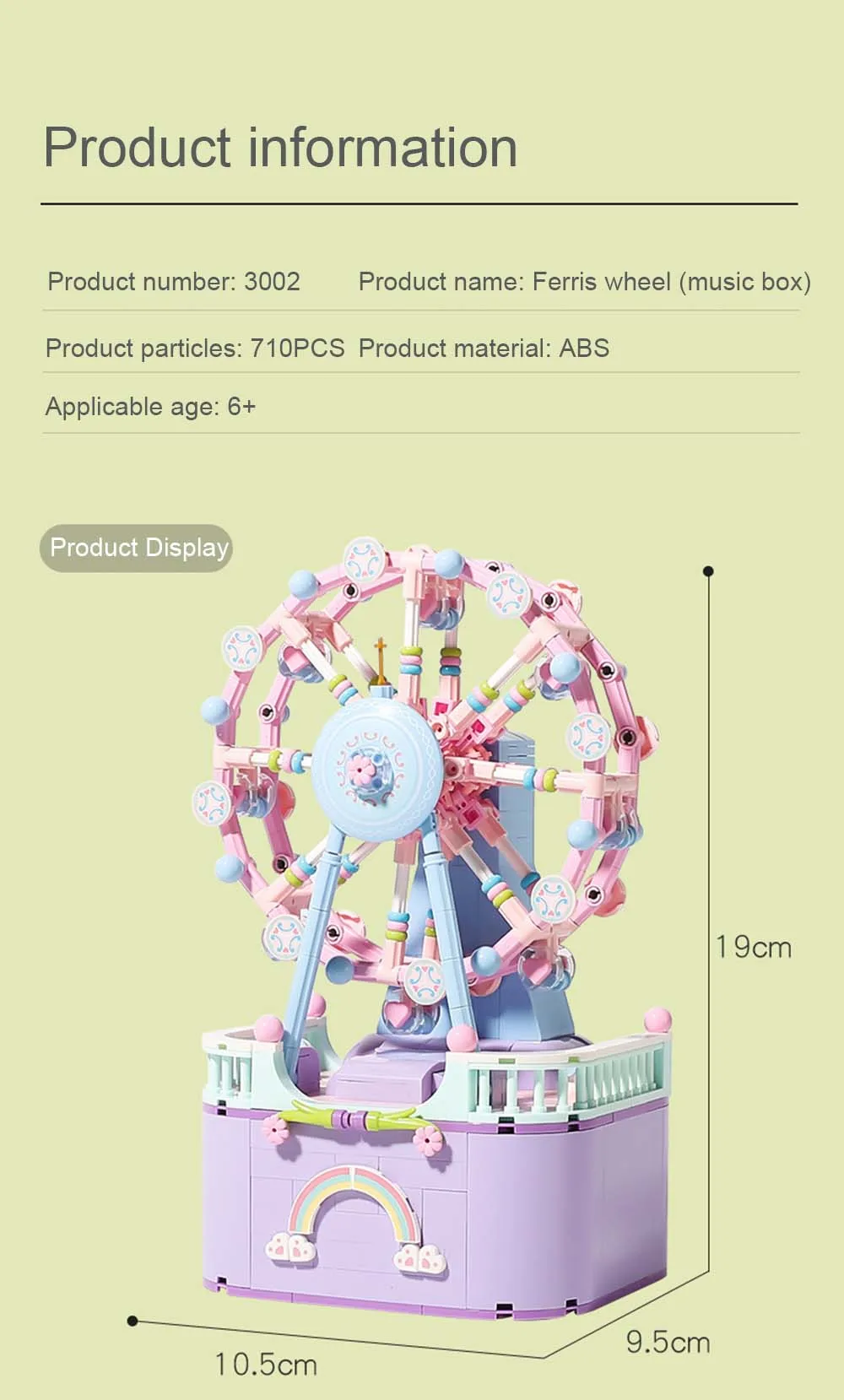 710 sztuk DIY diabelski młyn klocki montaż karuzela obrotowa pozytywka Mini klocki Model miasto prezent dla dzieci 13 S76ef0bff55f34c919012987426f62f369 710 sztuk DIY diabelski młyn klocki montaż karuzela obrotowa pozytywka Mini klocki Model miasto prezent dla dzieci