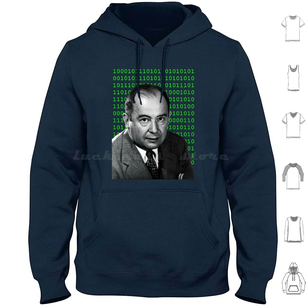 Felpe Con Cappuccio John Von Neumann Manica Lunga Neumann John Von Neumann Von Neumann Software Computer Computer Science Binary
