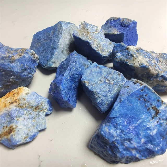 100G Natural Lapis Lazuli Nyers Kő Drágakő Kvarc Ásványi Minta Eredeti Kövek Természetes És Anyagok Ékszerekhez - Image 4