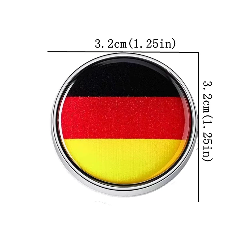 

3D Germany Flag Logo Silver Metal Pattern Magnets Home Magnet Fridge Stickers Souvenir Is Used To Decor