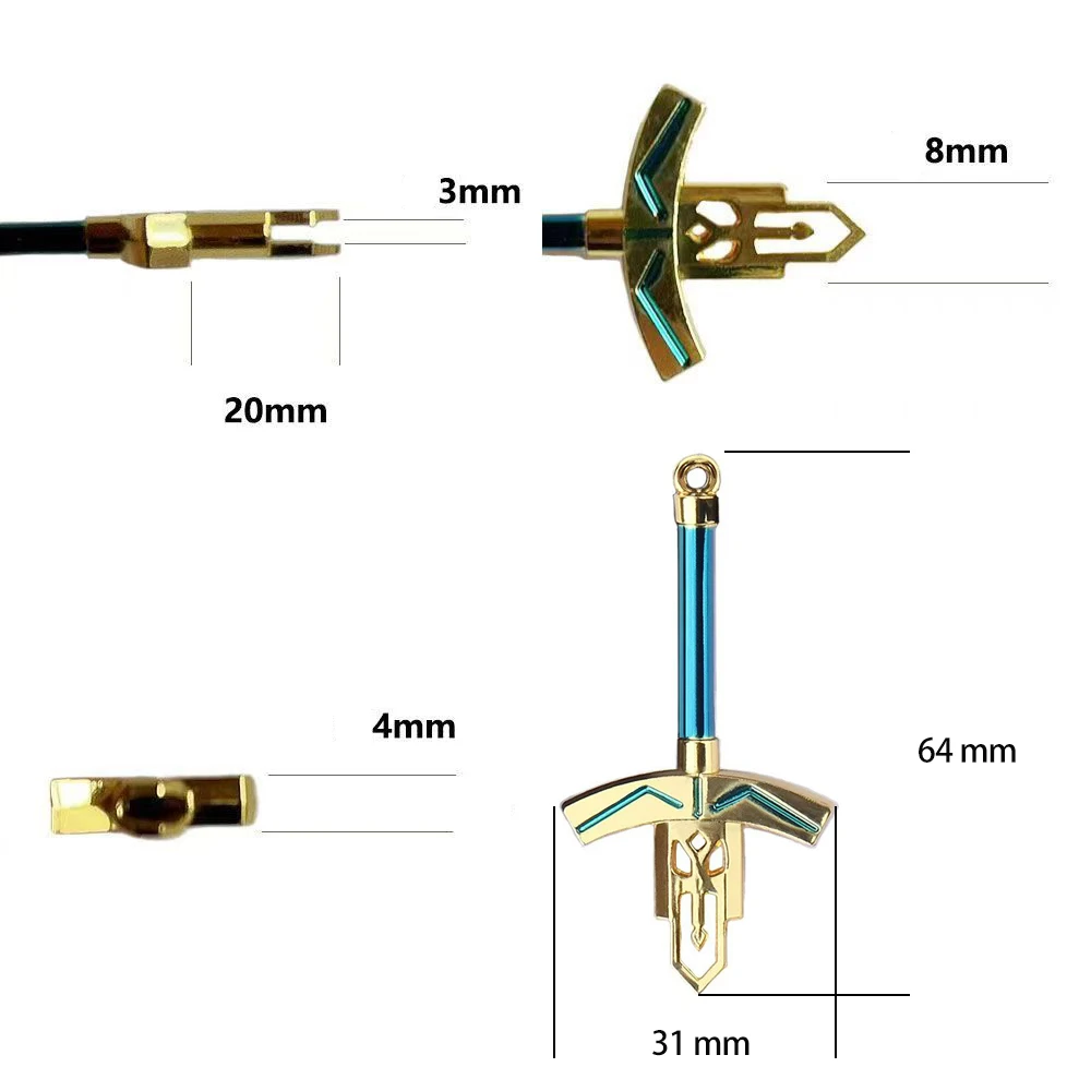Motorcycle Key Accessories Motorcycle Key Head Motorcycle Keystock Handle Anime Fate Zero Excalibur Motorcycle Key Replacement Handle DIY Personalized Keys Head Requires Manual Polishing of Key Holder