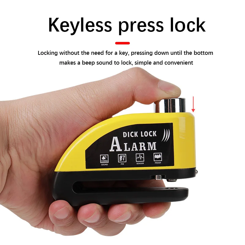 Motorcycle Disc Brake Lock Waterproof Anti-Theft Alarm