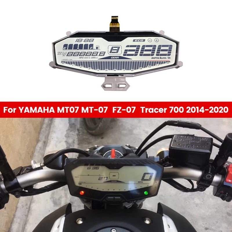 

Motorcycle LCD Display For YAMAHA MT07 MT-07 / FZ-07 / Tracer 700 2014-2020 Speedometer Lcdscreen Instrument LCD Screen