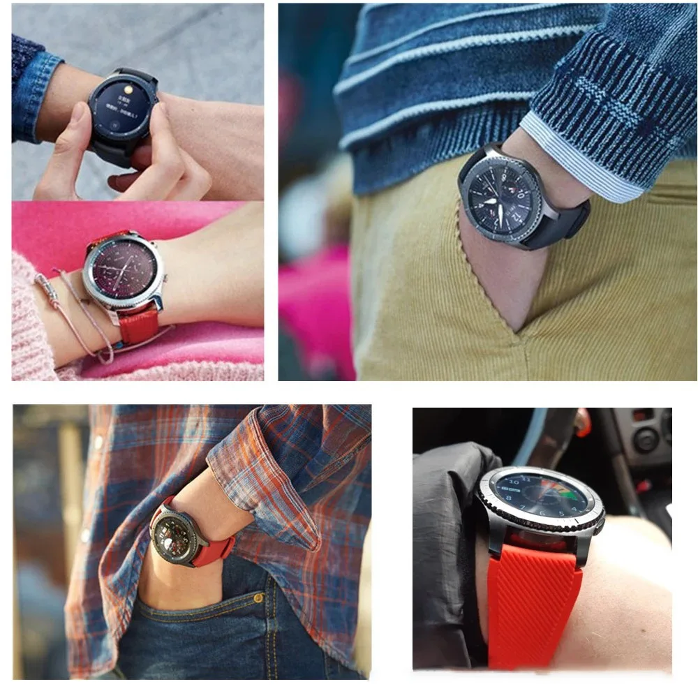Versatile 22mm Silicone Watch Strap - Premium Comfort and Style