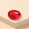 Bagues rondes Vintage en acrylique coloré coréen pour femmes, grand anneau de doigt Kpop pour filles, Punk en résine, bijoux à la mode, nouvelle collection