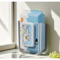 Wet wipe box Wall Mounted Wipe Tissue Organiser Box Self-Adhesive Paper Towel Dispenser for Kitchen Bathroom 2