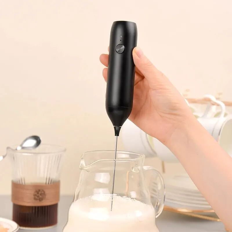 Milk Frother Electric Milk Frother Electric Milk Frother Coffee Frother USB-C Rechargeable Electric Whisk Powerful Mini Drink Mixer