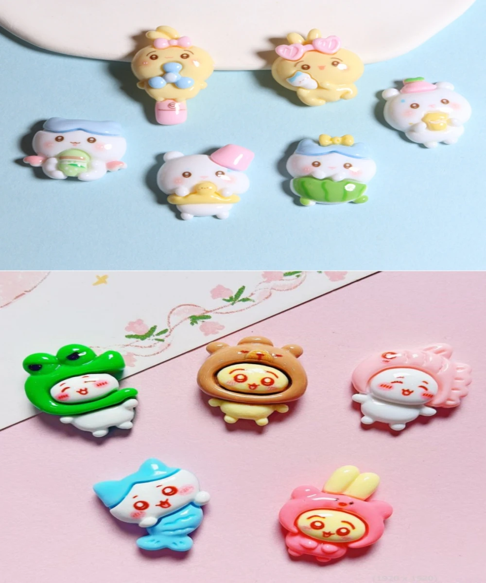 

100 Kawaii, новинка, милый мультяшный альбом с плоской задней стороной, украшения «сделай сам», статуэтки и искусственные украшения
