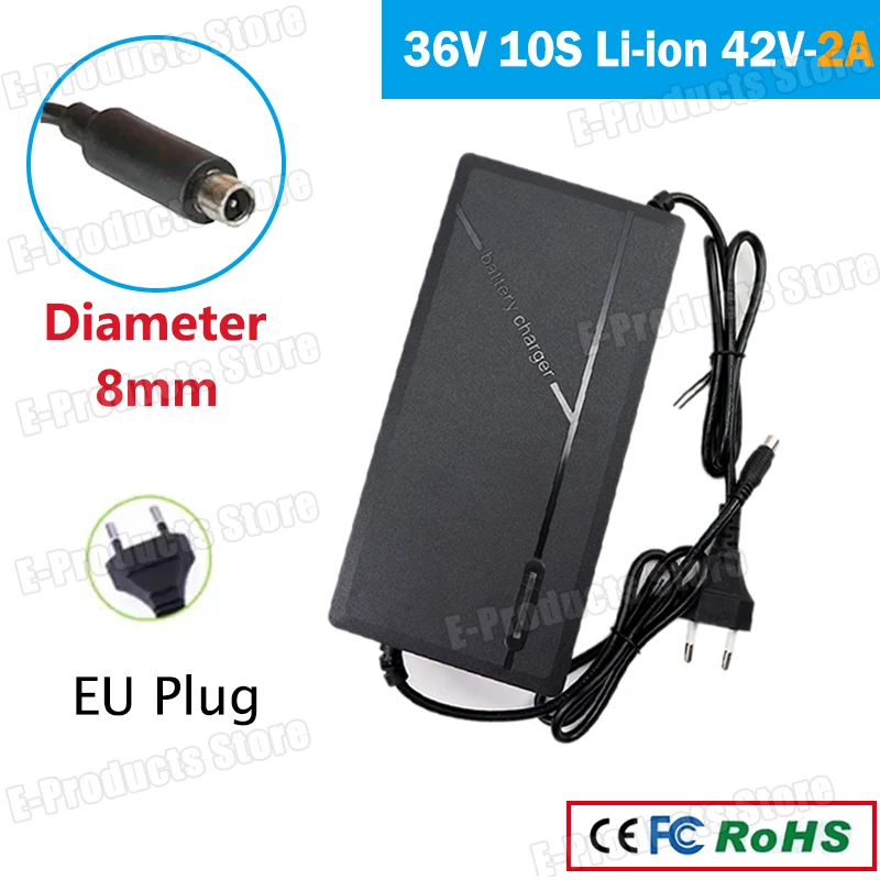 Universal Multi-Voltage Intelligent Fast Charger for Lithium Battery Packs - EU Plug