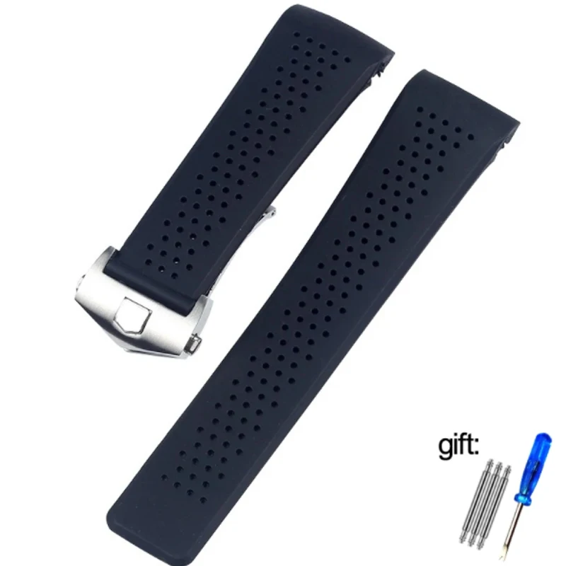 Waterproof Sport Silicone Watchband - Soft Rubber Strap
