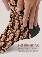 Chaussettes personnalisées avec photo, chaussettes amusantes imprimées avec image, deux tailles disponibles, cadeau unique 3