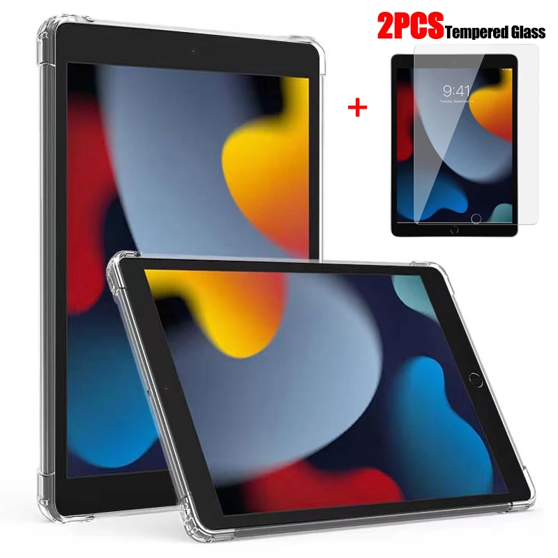 Per Ipad 10Th Gen Case 2022 10.9 ''Funda Ipad Pro 11 Case 2021 Ipad 9Th 8 7 Gen Air 5/4 6Th 5Th Mini 6 5 4 Cover + Vetro Temperato