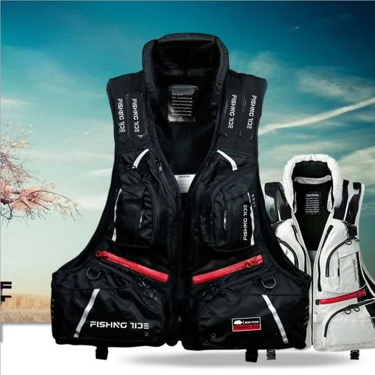 

Спасательный жилет для мужчин и женщин, портативная рыболовная жилетка для взрослых и женщин, с несколькими карманами, для плавучести, для рыбалки