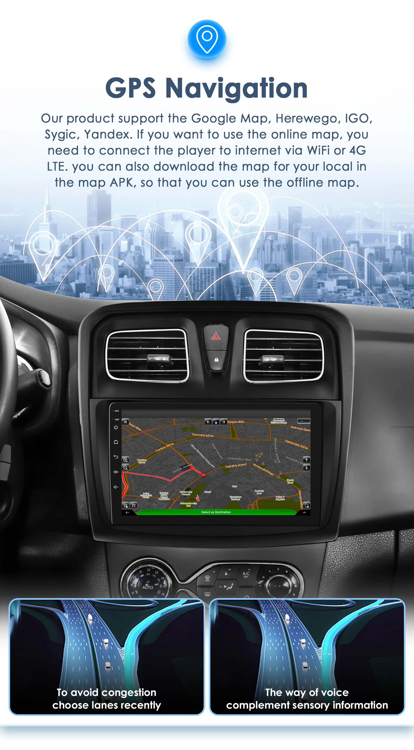 Hizpo 2Din Android 14 Auto Multimedia-Player Für Renault Logan 2 Sandero 2 GPS Carplay 4G AI Intelligente bildschirm Autoradio 360Cam – Detail 23