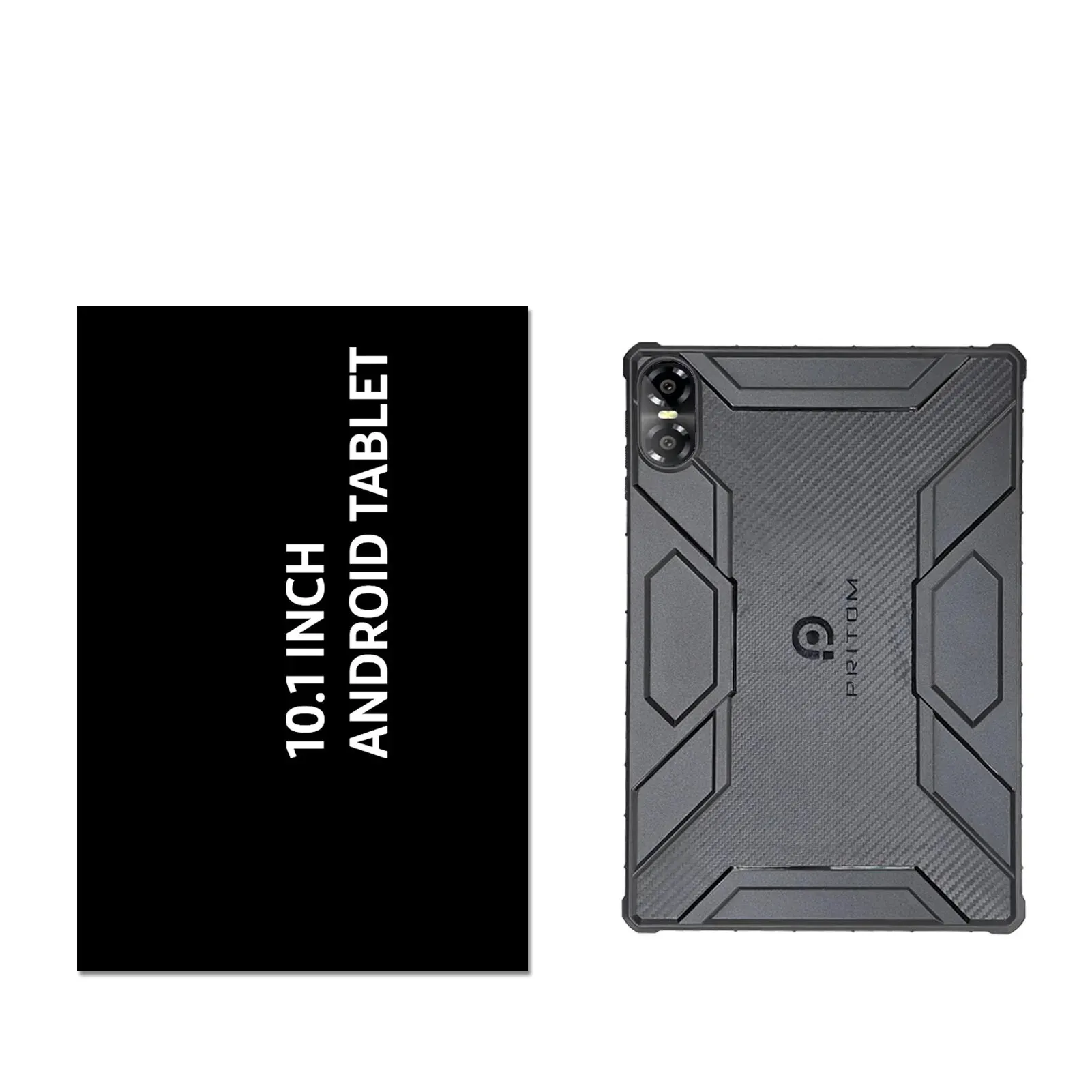 PRITOM 10 Inch Android 13 Tablet, 8(4+4)GB+64GB 1TB Expand, WiFi 6, Dual Box Speakers and Camera, BT5.0, with Mechanical Style C 6