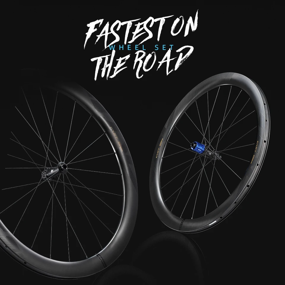 軽量 カーボンホイール RYET ディスクブレーキ RYET フルカーボンロードバイクホイールセット 1180g 超軽量セラミック