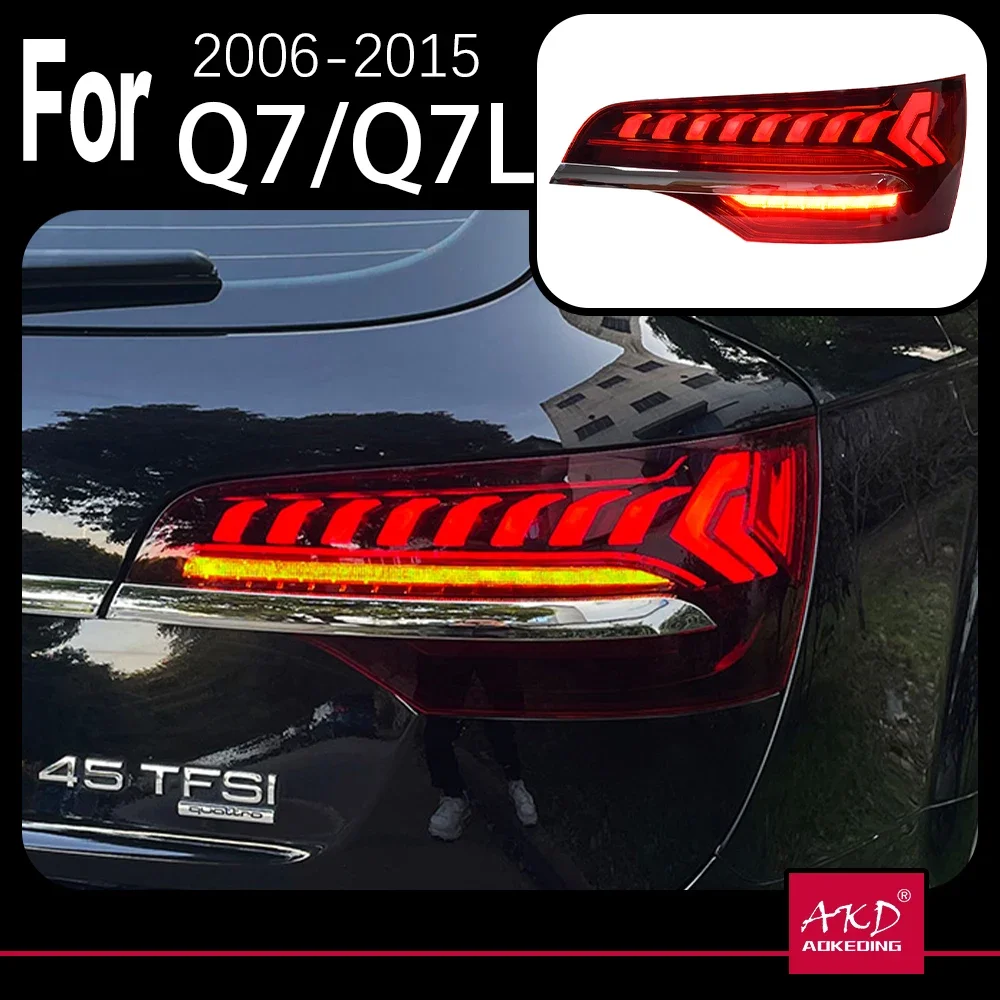 Car Accessories Tail Lamp For Audi Q7 2006- Q7 LED Taillights Rear Fog Lamp Dynamic Turn Signal Reversing And Brake