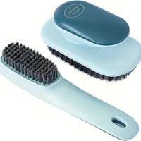 2pcs Soft Bristle Shoe Brush with Long Handle - Ideal for Boots, Jewelry & Watches Cleaning 1
