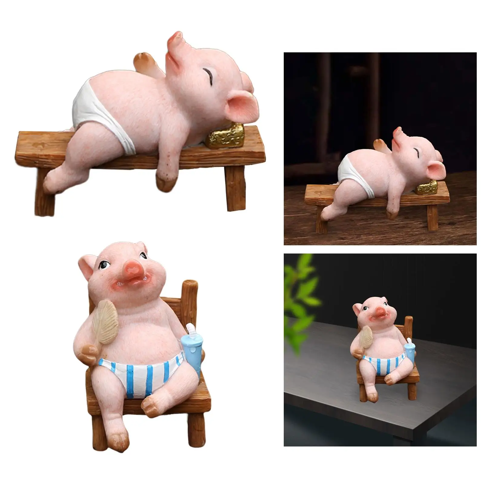 【美品】人形　ブタ　彫像　オブジェ　置物　インテリア　工芸品　美術品　A2630 40203030301_01b.jpg