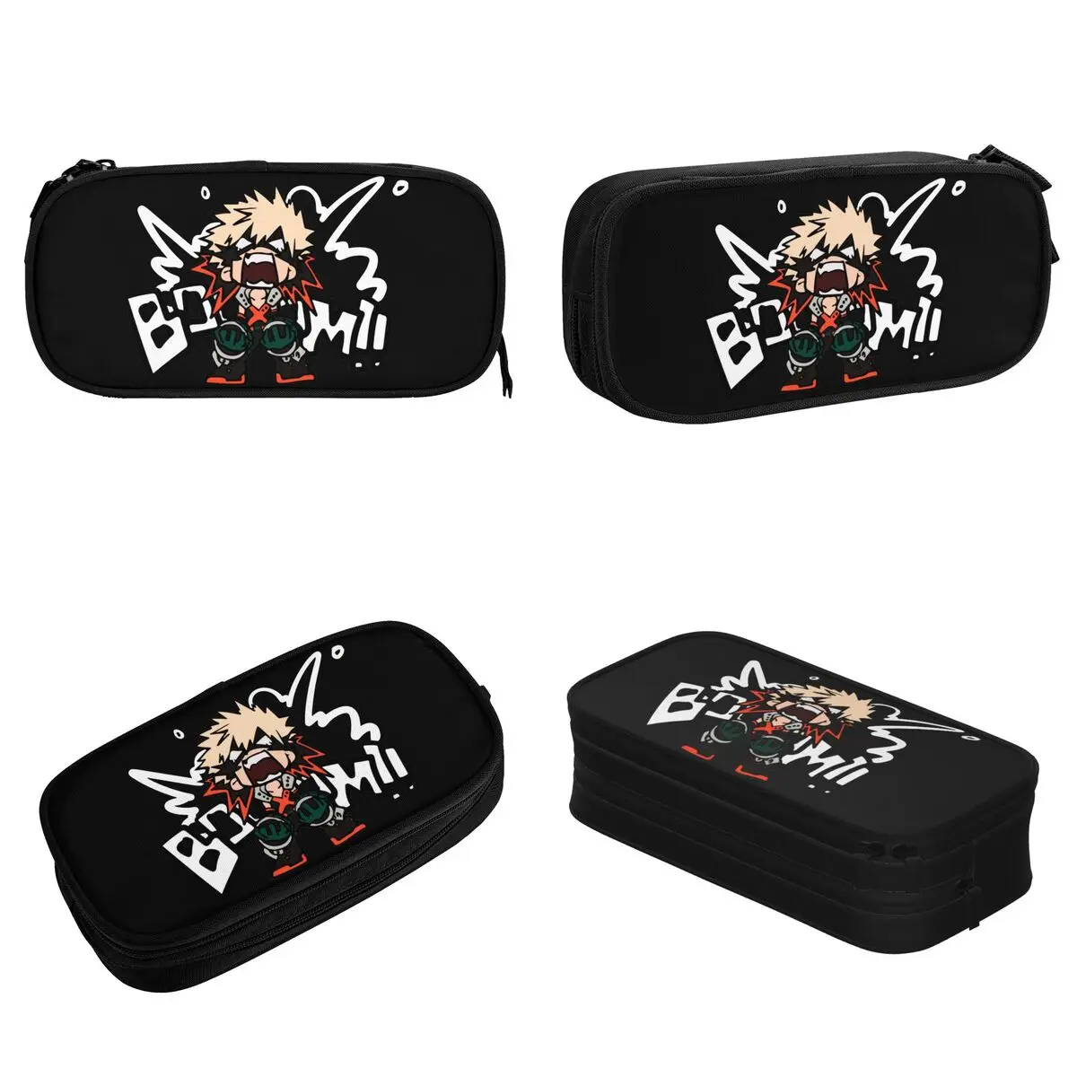 Fashion My Hero Academia Katsuki Bakugo Booom Pencil Cases Pencilcases Pen Student Big Capacity Bag Office Zipper Stationery pencil cases