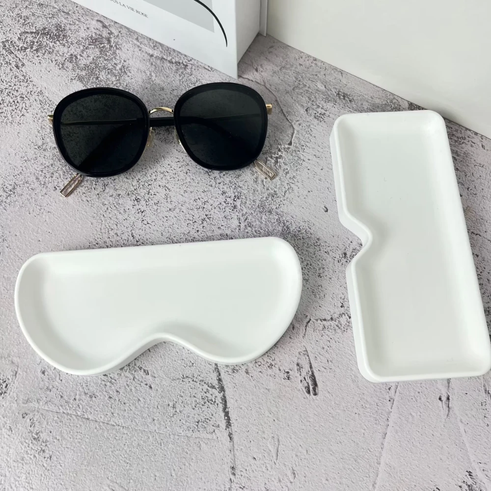 Sunglasses Tray Plaster Silicone Mold DIY Jewelry Storage Box Epoxy Mould Coaster Saucer Crystal Drop Glue Mould Home Decoration 4