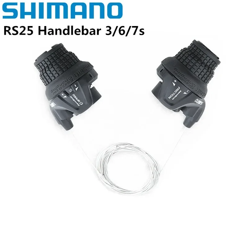 Shimano RevoShift SL-RS25 – Poignées Tournantes 3/6/7 Vitesses, Lot De 2, Neuves