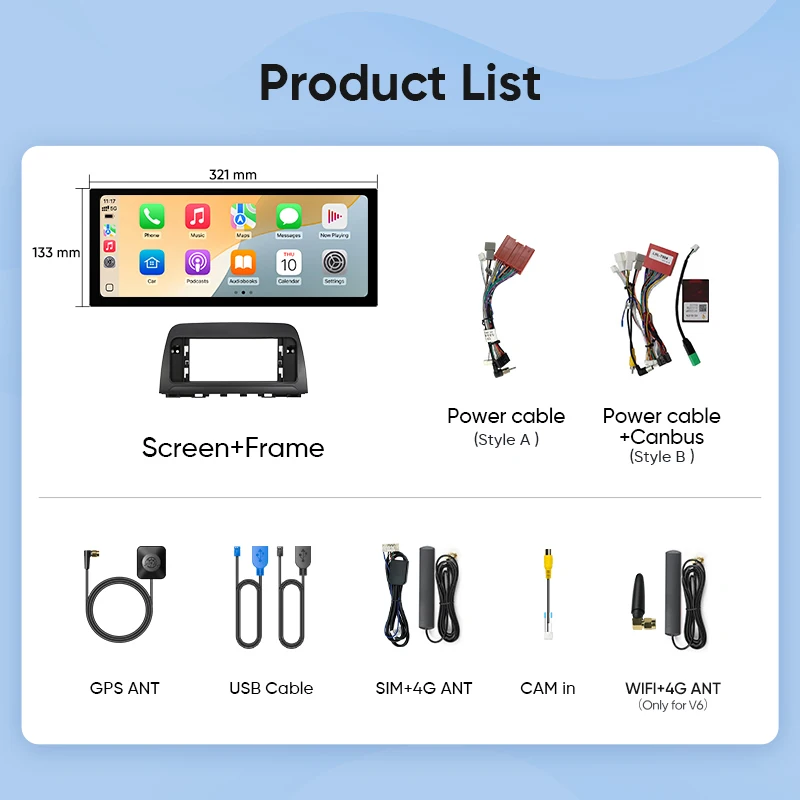 Ainavi 12.3 inch Car Radio For Mazda 6 GJ Series Atenza 2013 2014