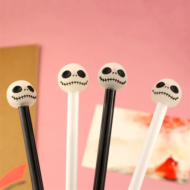 2pcs Creative Skull Gel Pens For Kids Cute Cartoon Writing Pens  Personalized School Supplies Stationery Halloween Gift - AliExpress