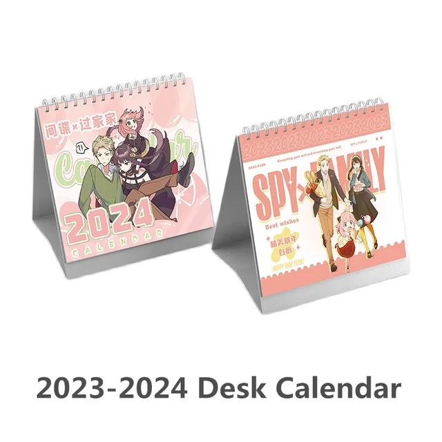 Agenda Planejador Calendário 2023.01-2023.12 Anime Spy X Família Mesa  Calendário Yor Falsificador Anya Figuras De Desktop - Trajes De Cosplay -  AliExpress