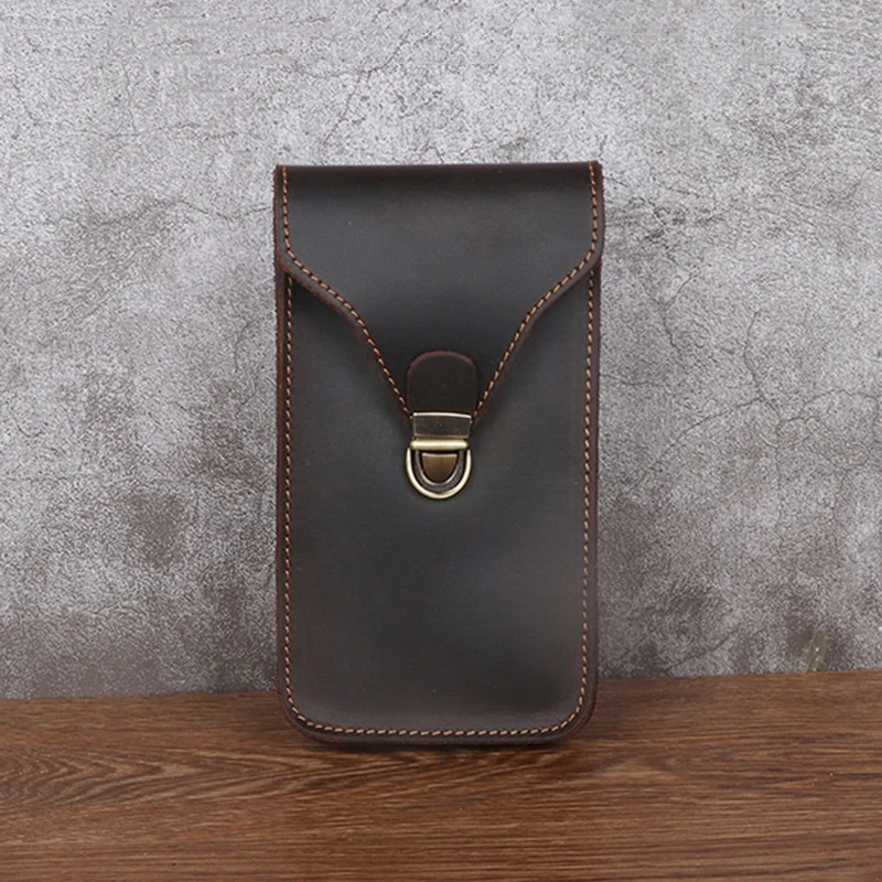 Men's Genuine Leather Waist Bag - Stylish Belt Pouch