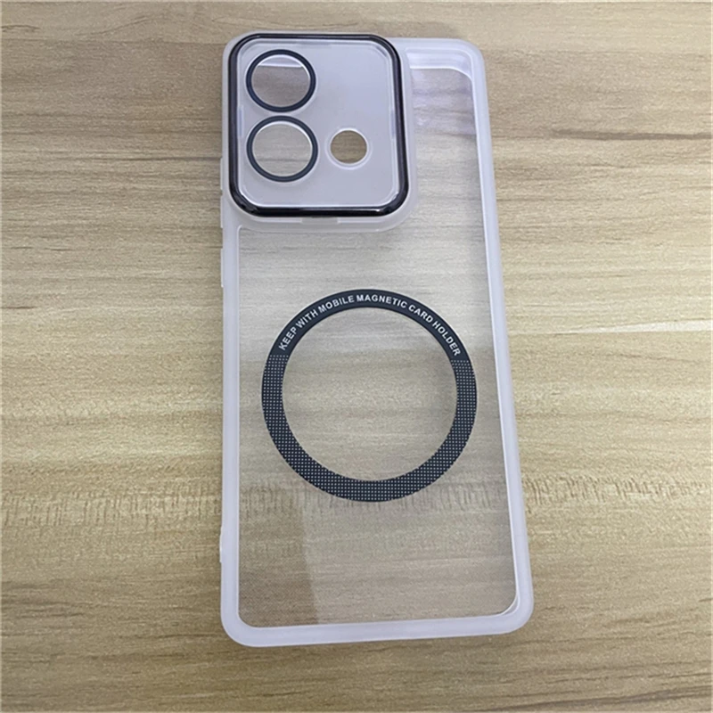 Magnetic Clear TPU Silicone Case with Camera Protection and MagSafe Compatibility