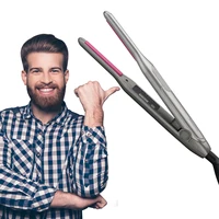 Professional 2 in 1 Hair Straightener Curling Iron Ceramic Hair Curler Pencil Flat Iron for Short Hair Beard Straightener 2
