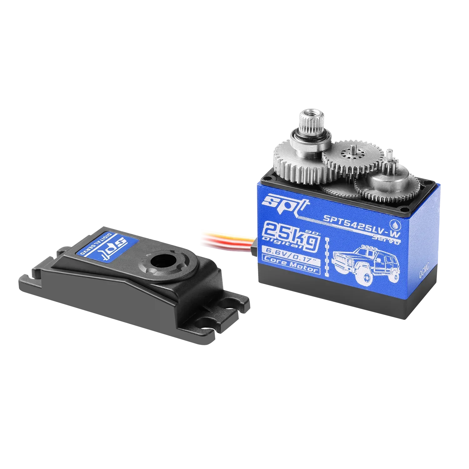 SPT 25 kg 35 kg 180 ° /360 ° Wasserdichtes Metallgetriebe-Digitalservo mit großem Drehmoment 5435LV für RC Car Crawler SCX10 TRX4 Boat Drift Robot – Detail 13