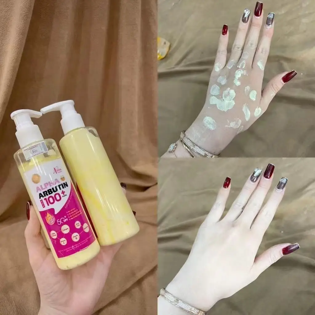 150g M&ocirc; tả sản phẩm Kem K&iacute;ch Trắng Alpha Arbutin Nikos Beauty Ch&iacute;nh H&atilde;ng-K&iacute;ch Trắng 100+ Pluss Thanh Nhi Nicos