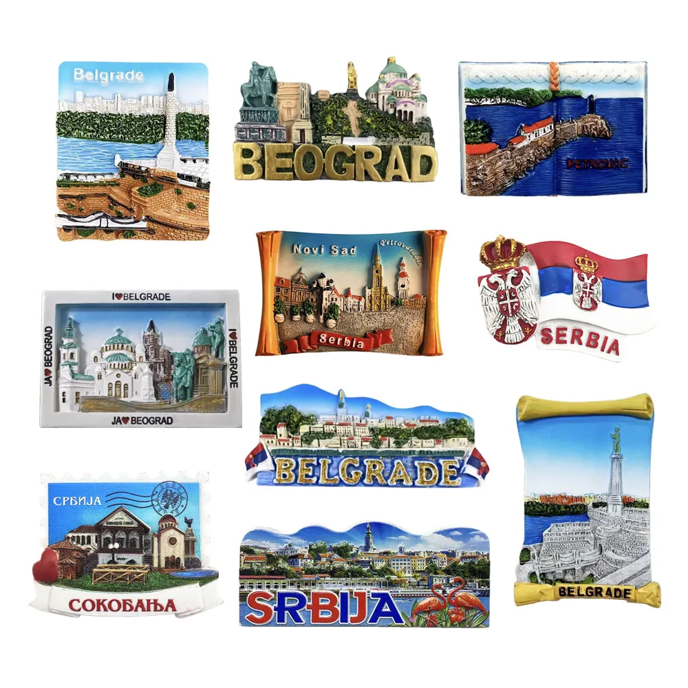 Magnetic Fridge Magnets Magnetic Sticker Magnetic Fridge Stickers Europe Serbia Capital Belgrade Magnet Tourist Souvenirs Refrigerator Magnetic Stickers Decoration Articles Travel Gifts