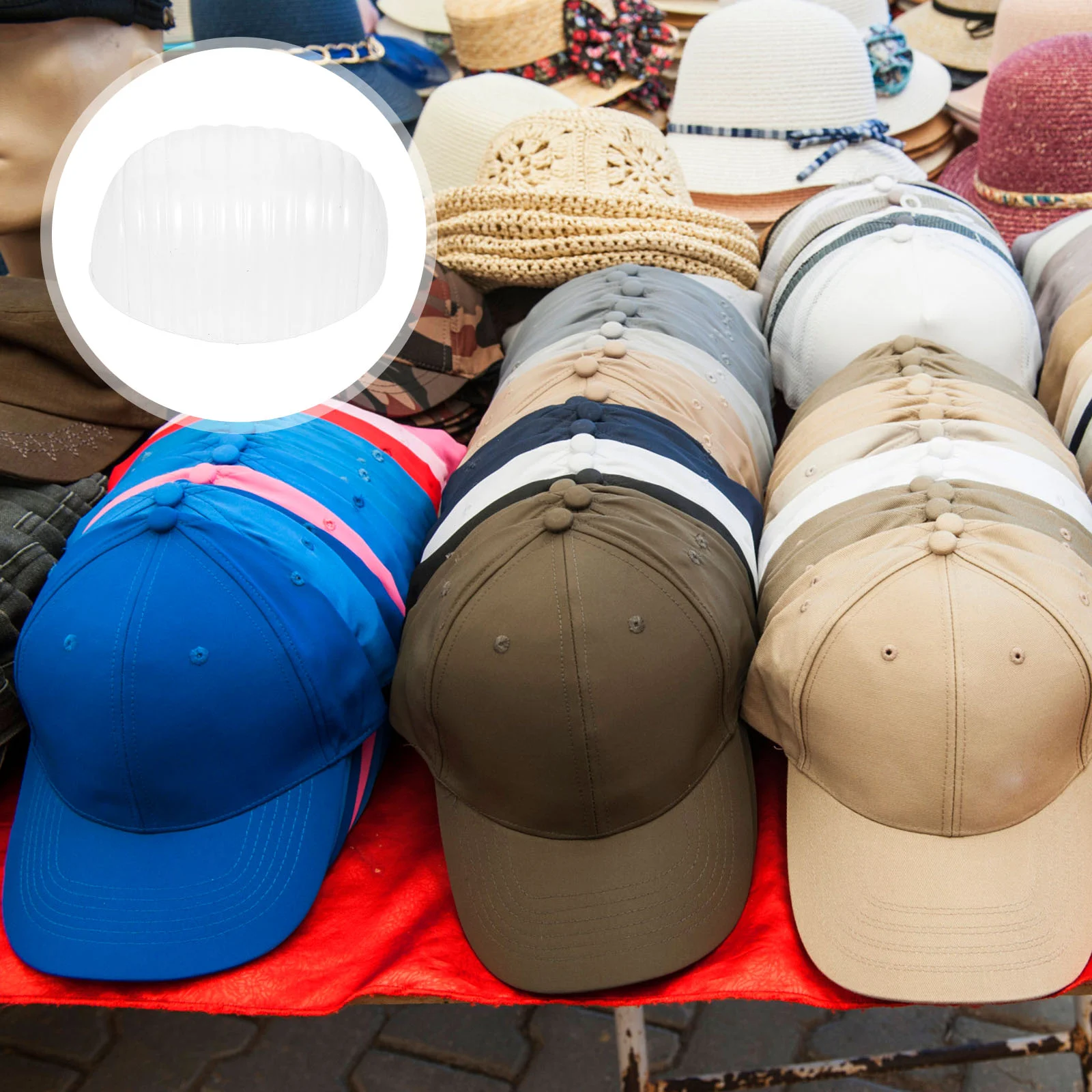 

Clear PVC Baseball Hat Holder Universal Caps Inner Support Peaked Caps Holder Sport Hat Inner Stands