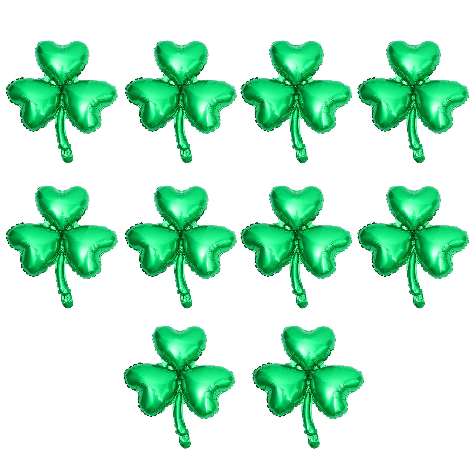 

10 Pcs Balloon Balloons Party Supplies Festival St Patrick's Day Shamrock Foil Aluminum Film Decoration for Bride